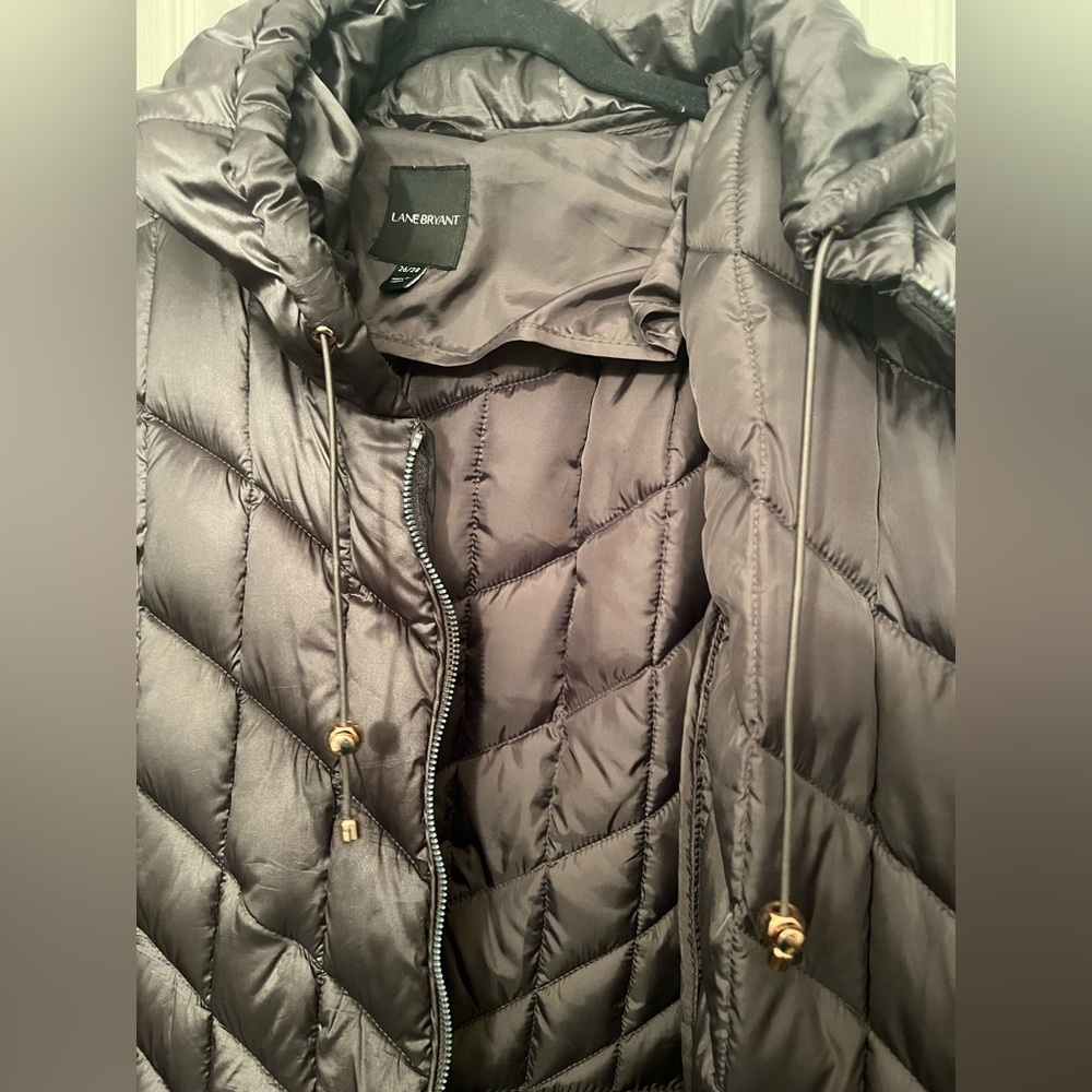 26/28 Lane Bryant Dark Gray Quilted Puffer Jacket - Picture 7 of 11